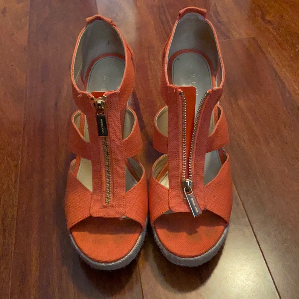 Orange high heels